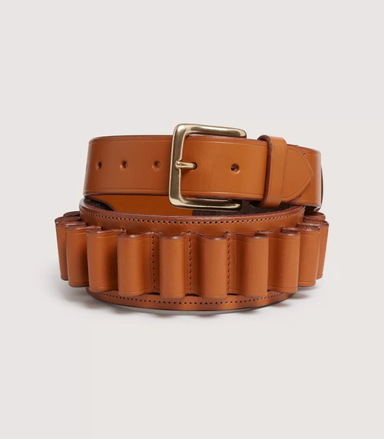 Sporting Leathers*Purdey 20 Gauge Bridle Leather Cartridge Belt In Tan