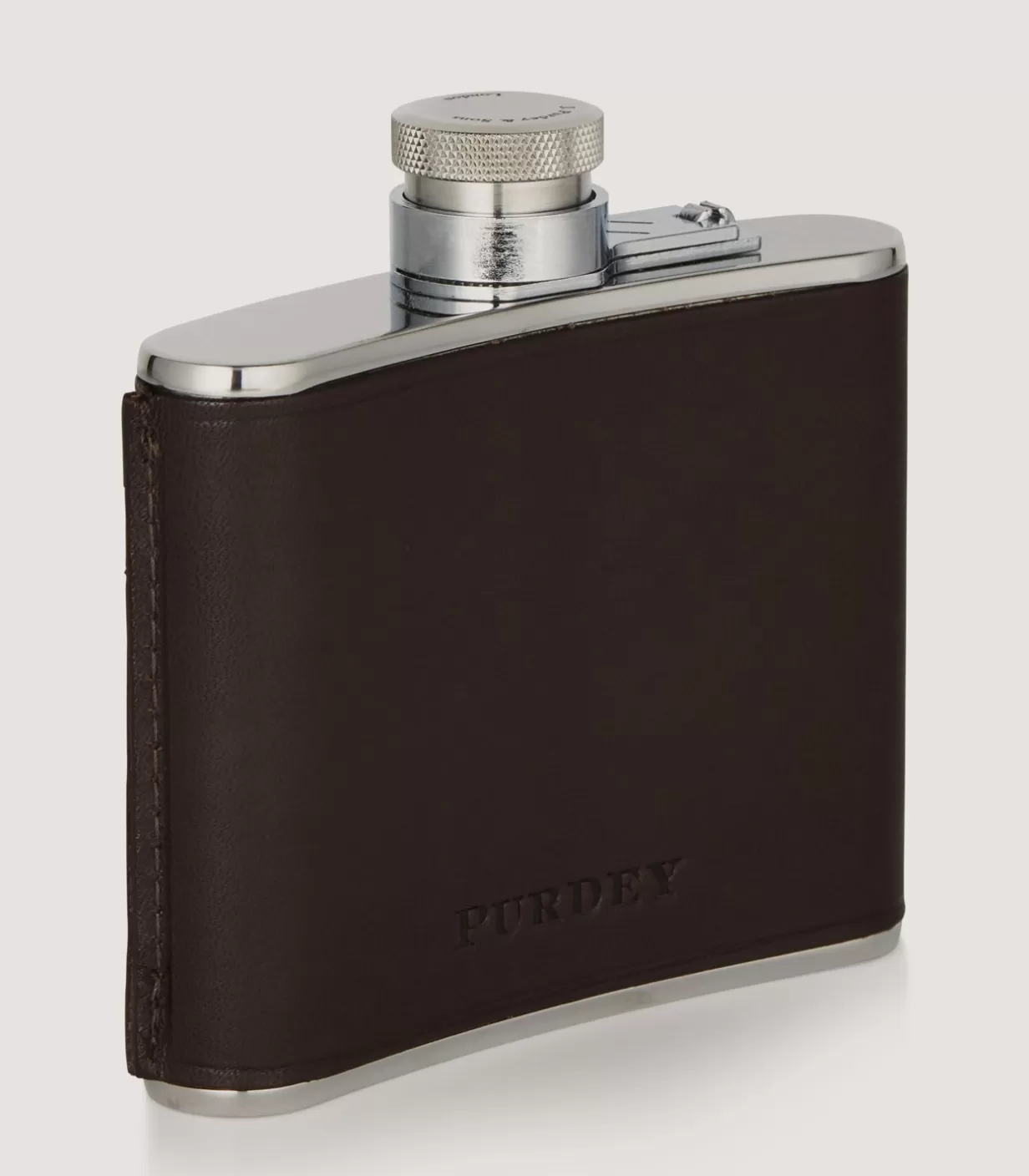 Flask & Drinks Accessories*Purdey 4Oz Leather Flask In Dark Brown