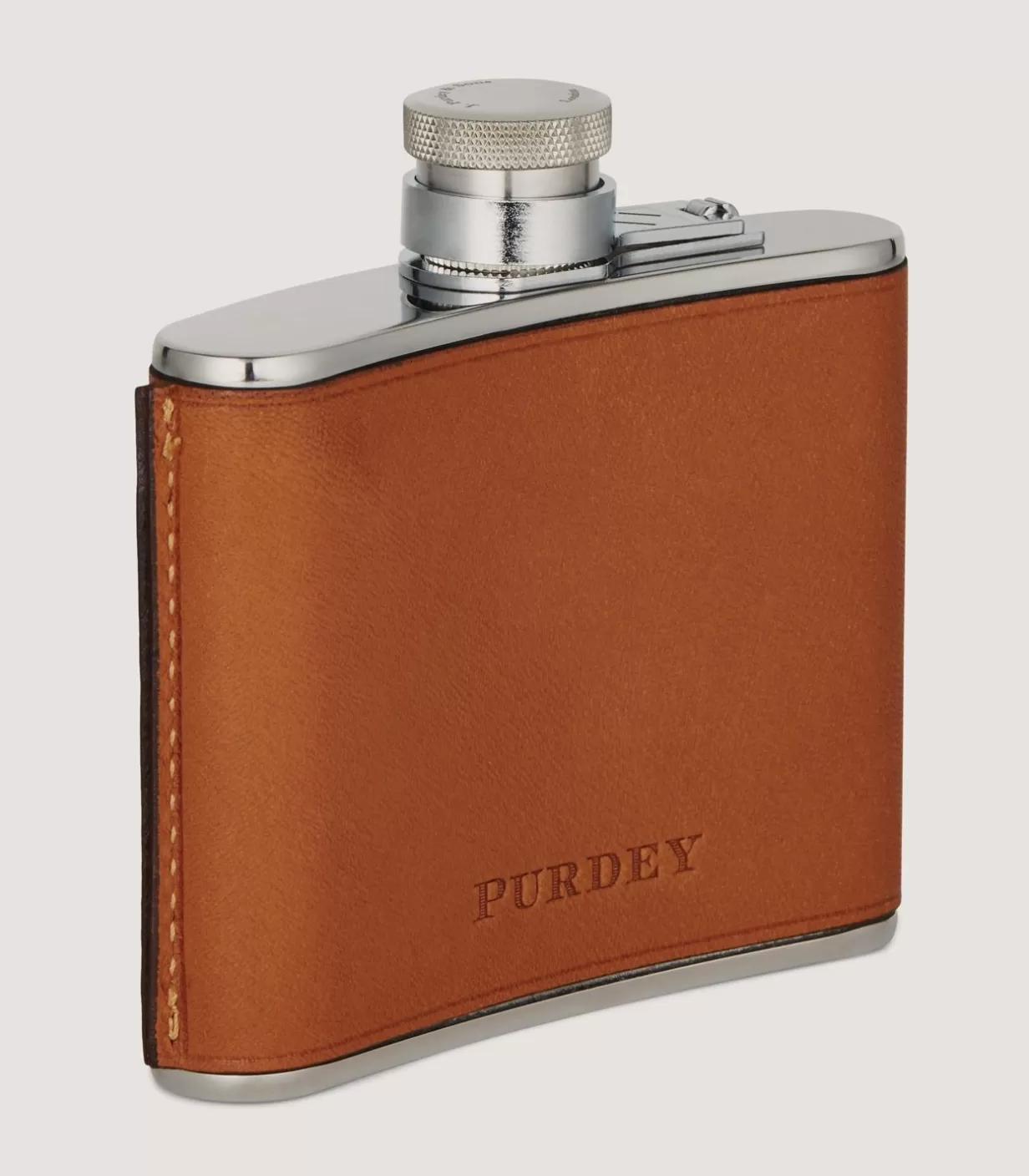 Flask & Drinks Accessories*Purdey 4Oz Leather Flask In Dark Brown