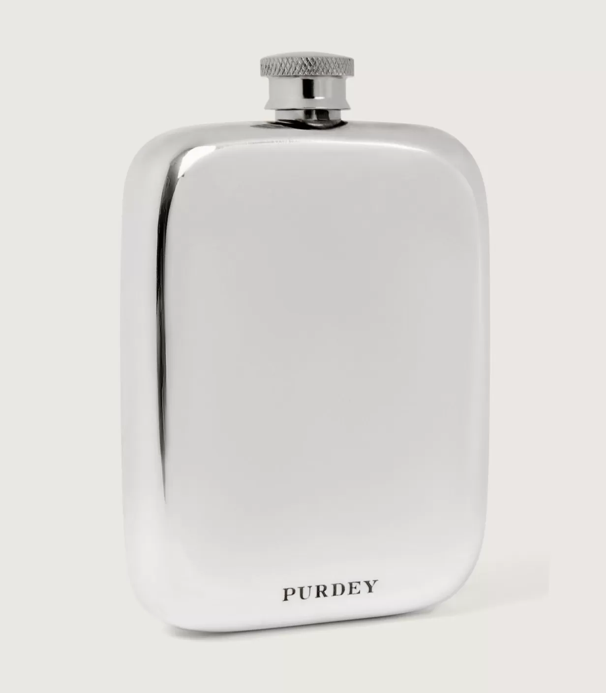 Flask & Drinks Accessories*Purdey 6 Oz Pewter Hip Flask With Sporter Engraving In Steel