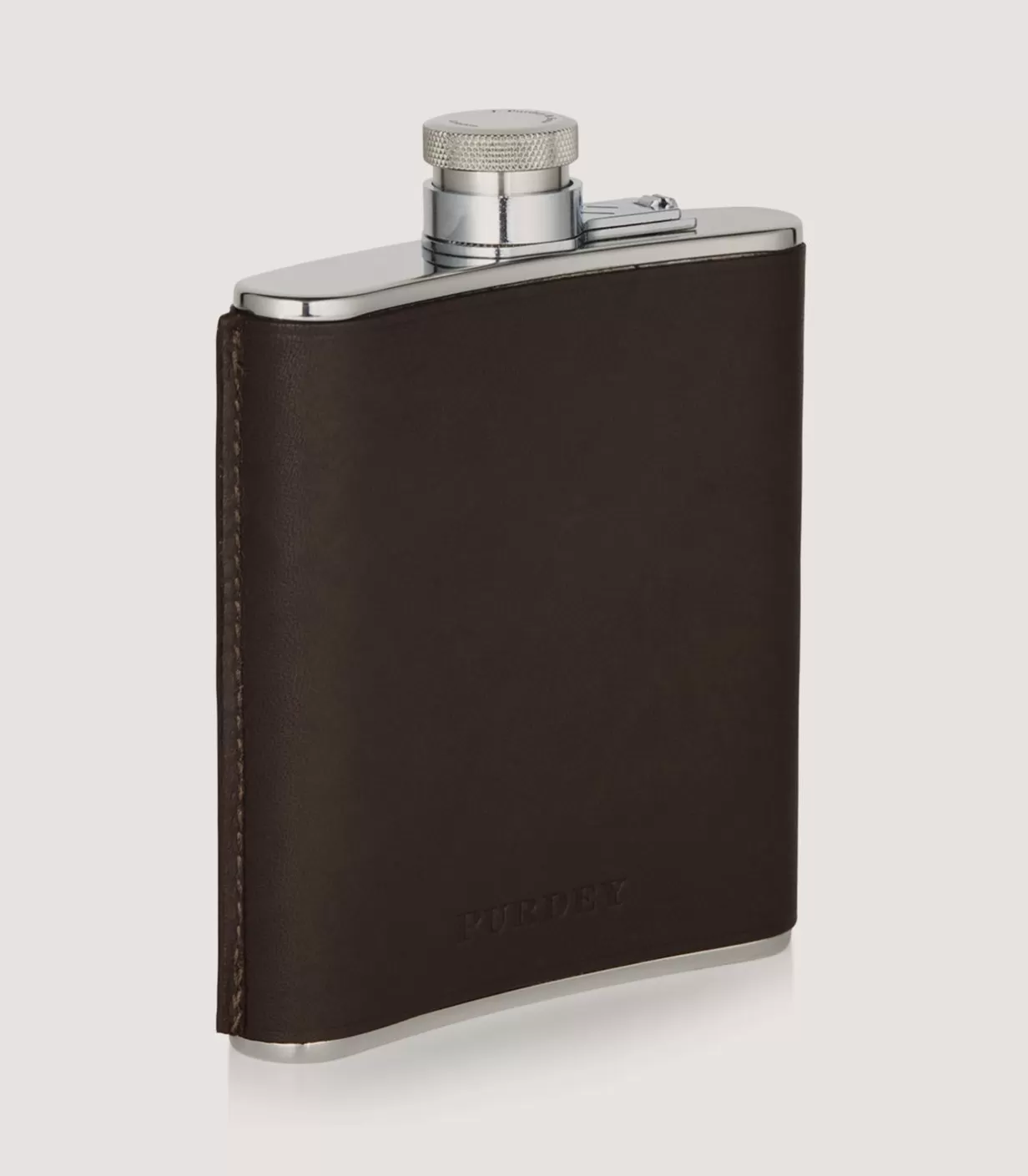 Flask & Drinks Accessories*Purdey 6Oz Leather Flask In Dark Brown