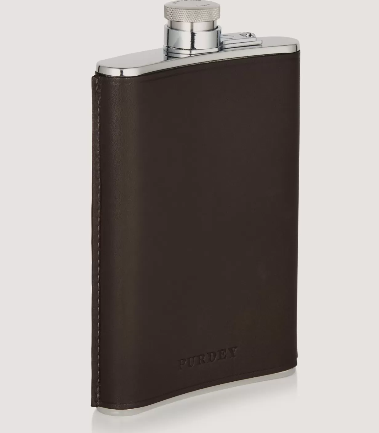 Flask & Drinks Accessories*Purdey 8Oz Leather Flask In Dark Brown