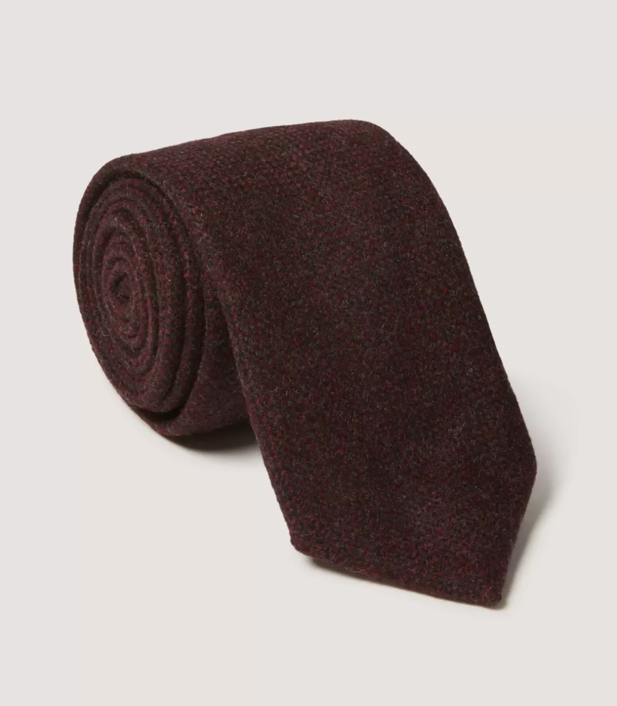 Ties, Pocket Squares & Cufflinks*Purdey Birdseye Tie In Dark Red