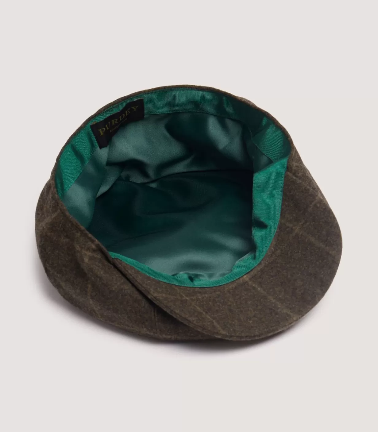 Hats & Scarves*Purdey Dalby Check Loden Bakerboy Cap In Forest Green