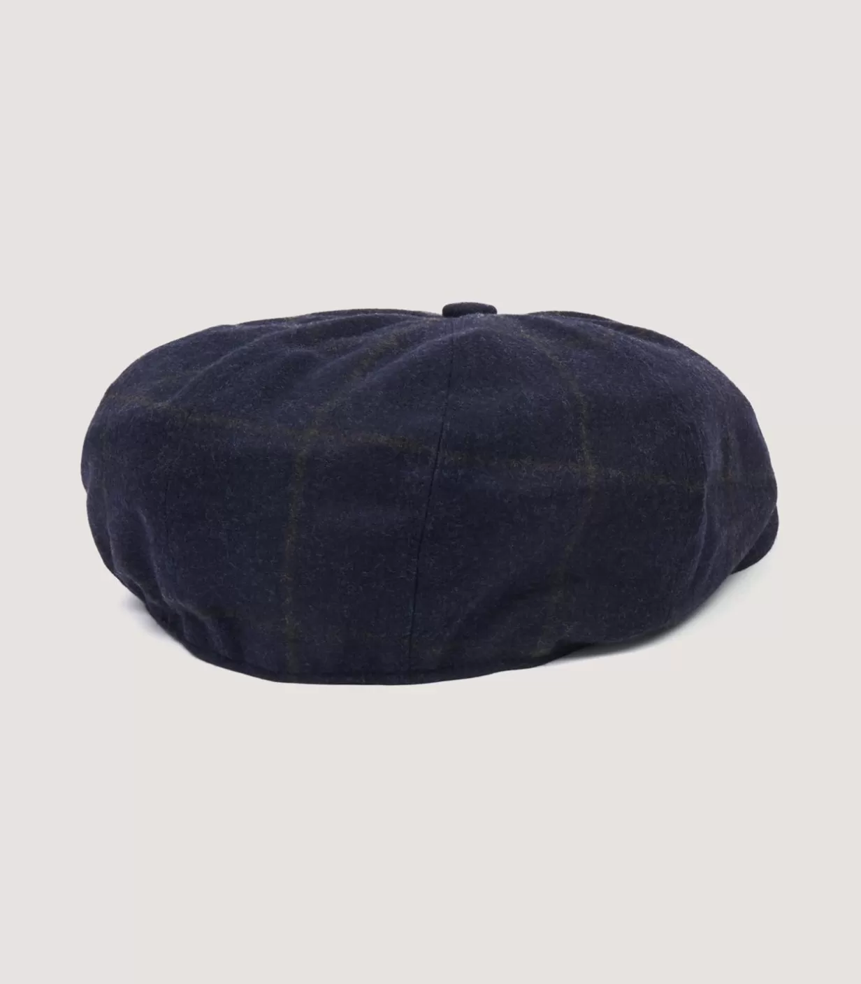 Hats & Scarves*Purdey Dalby Check Loden Bakerboy Cap In Navy