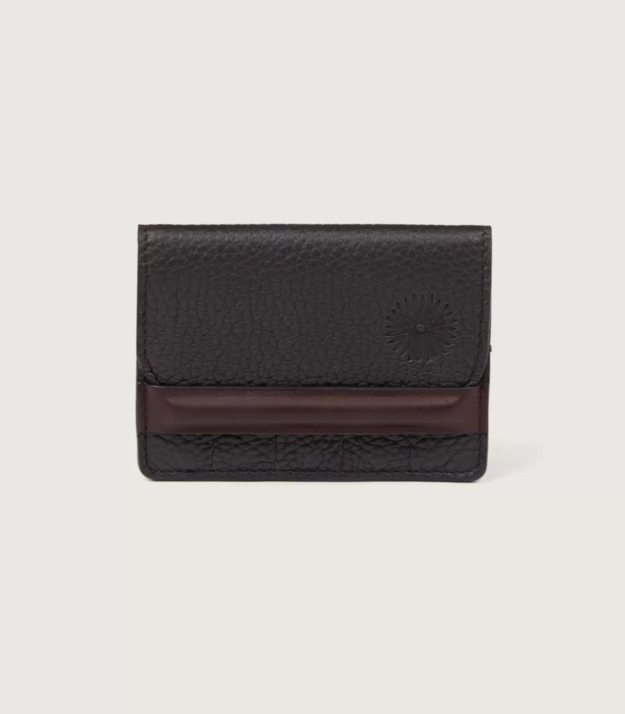 Small Leather Goods*Purdey Featherburst Wallet Position Finder In Dark Brown