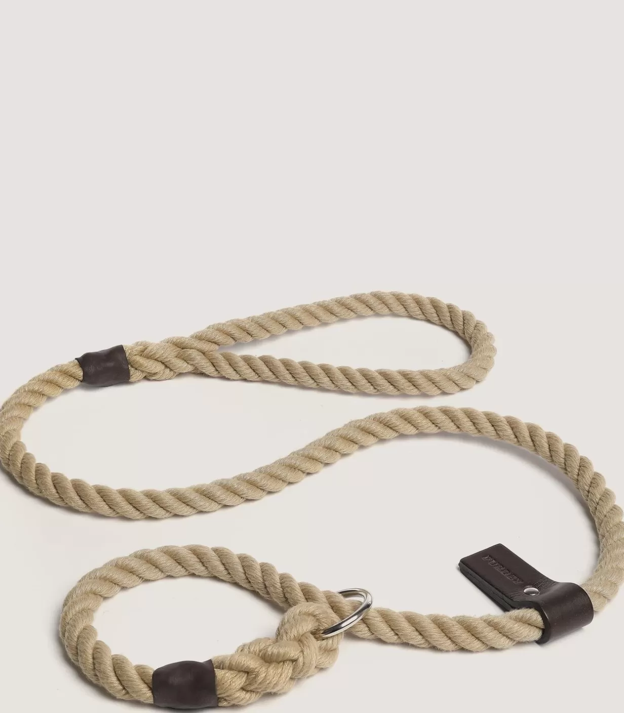 Dog & Falcon Accessories*Purdey Heavyweight Rope Slip Lead In Natural