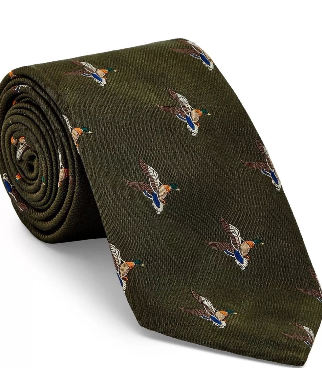 Ties, Pocket Squares & Cufflinks*Purdey Landing Duck Tie In Khaki