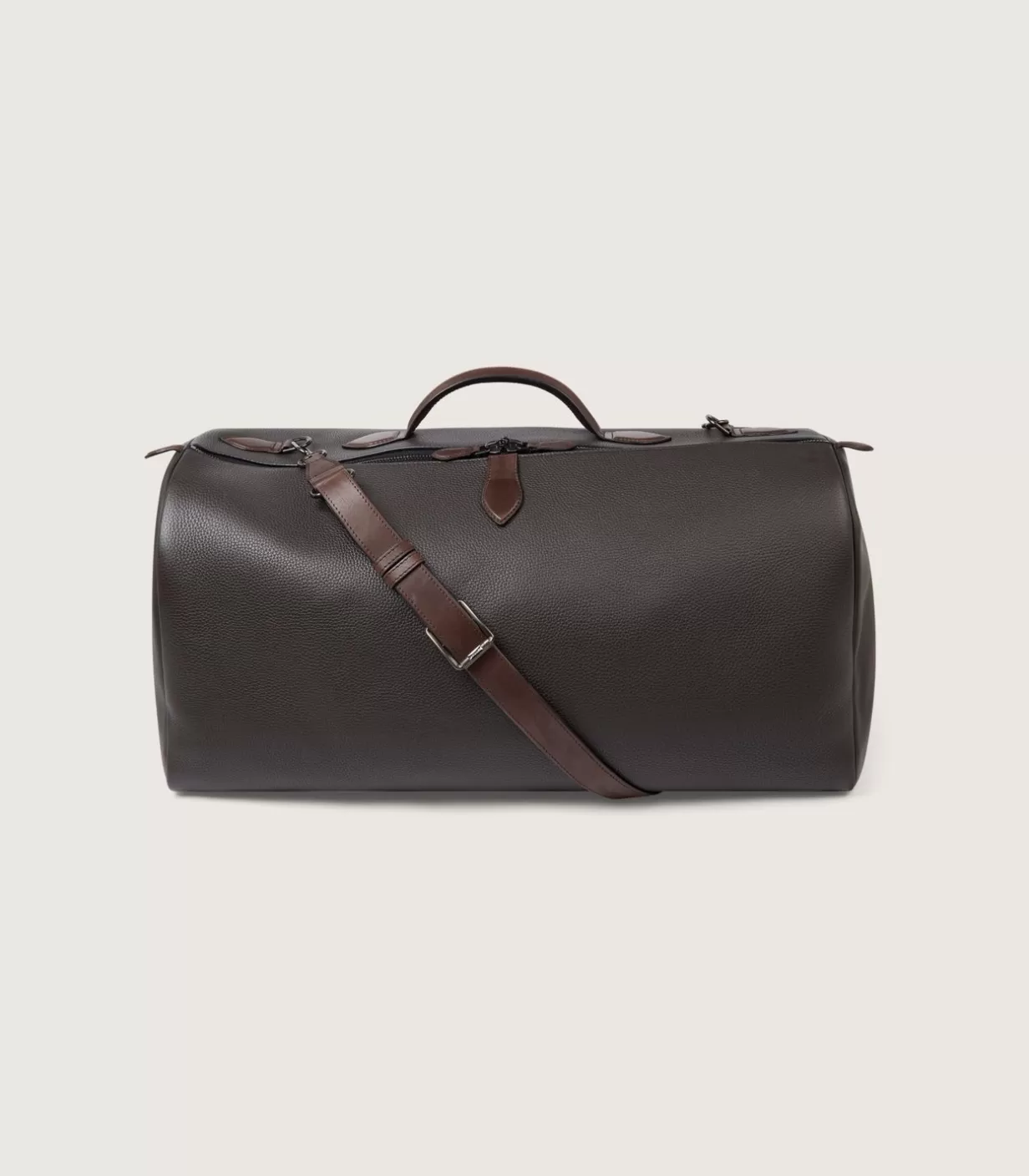 Holdalls*Purdey Leather Duffle Holdall Loader In Dark Brown