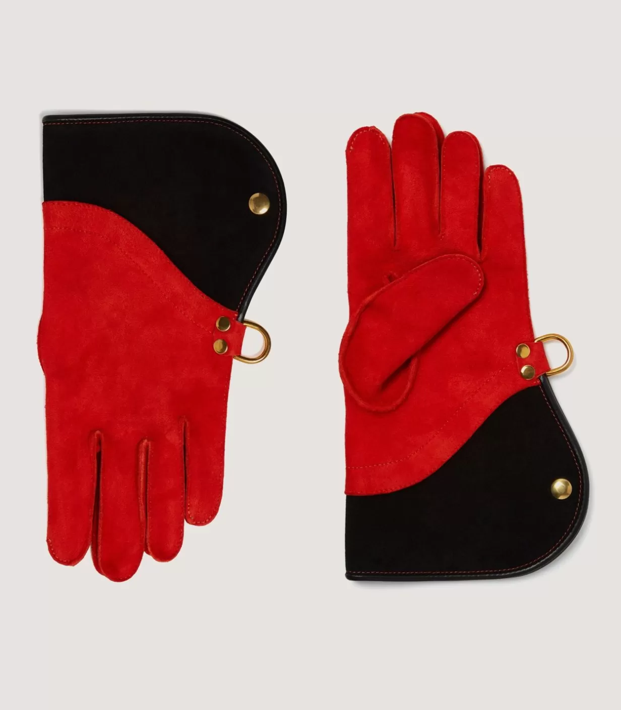 Dog & Falcon Accessories*Purdey Long Falconry Glove Single Thickness - Black & Orange In Black