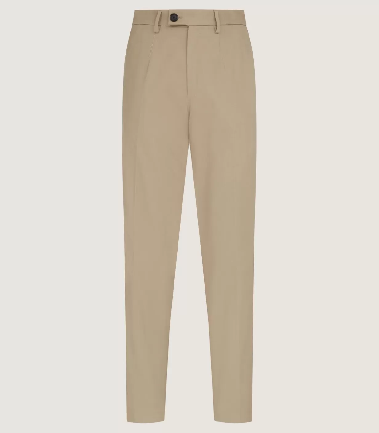 Breeks & Trousers*Purdey Men'S Brushed Cotton Twill Flat Front Trousers In Khaki