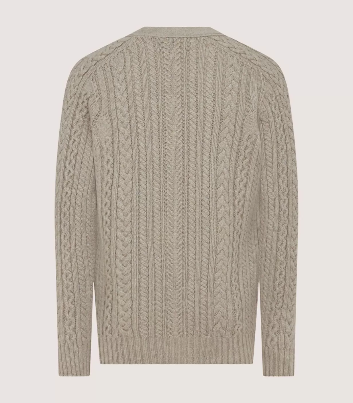 Knitwear*Purdey Men'S Cashmere Cable And Rib V Neck Cardigan In Drab