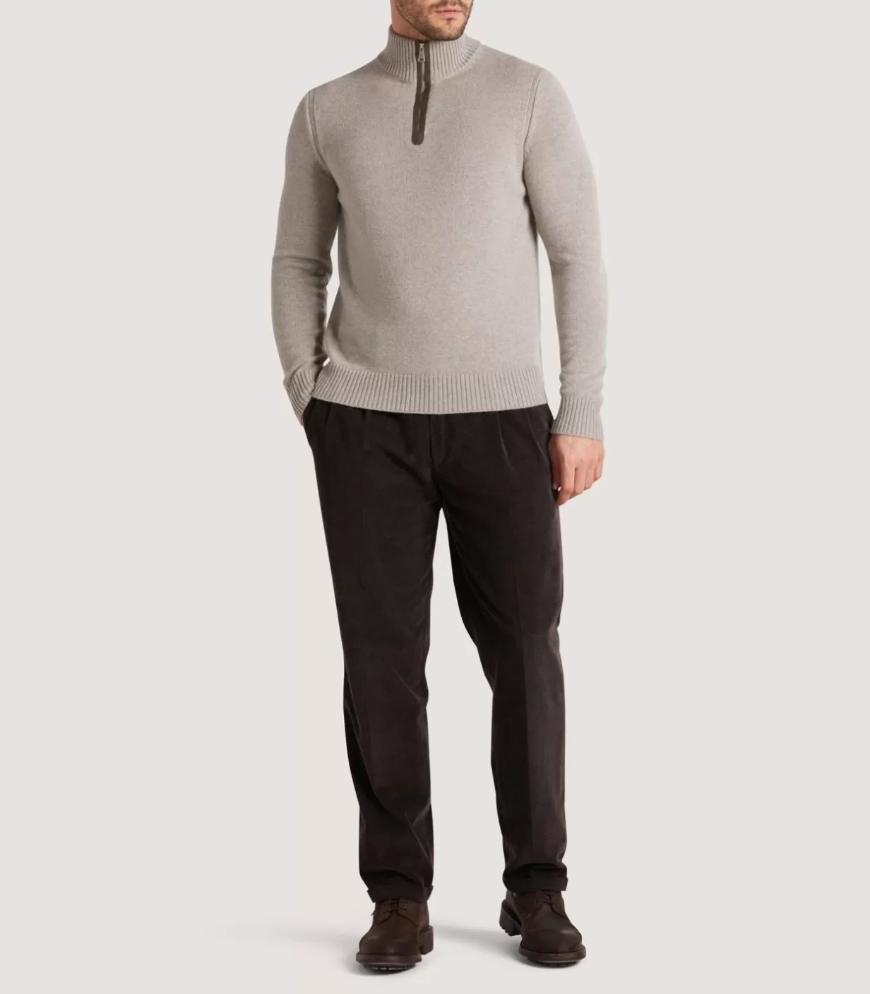 Knitwear*Purdey Men'S Cashmere Quarter Zip Sweater