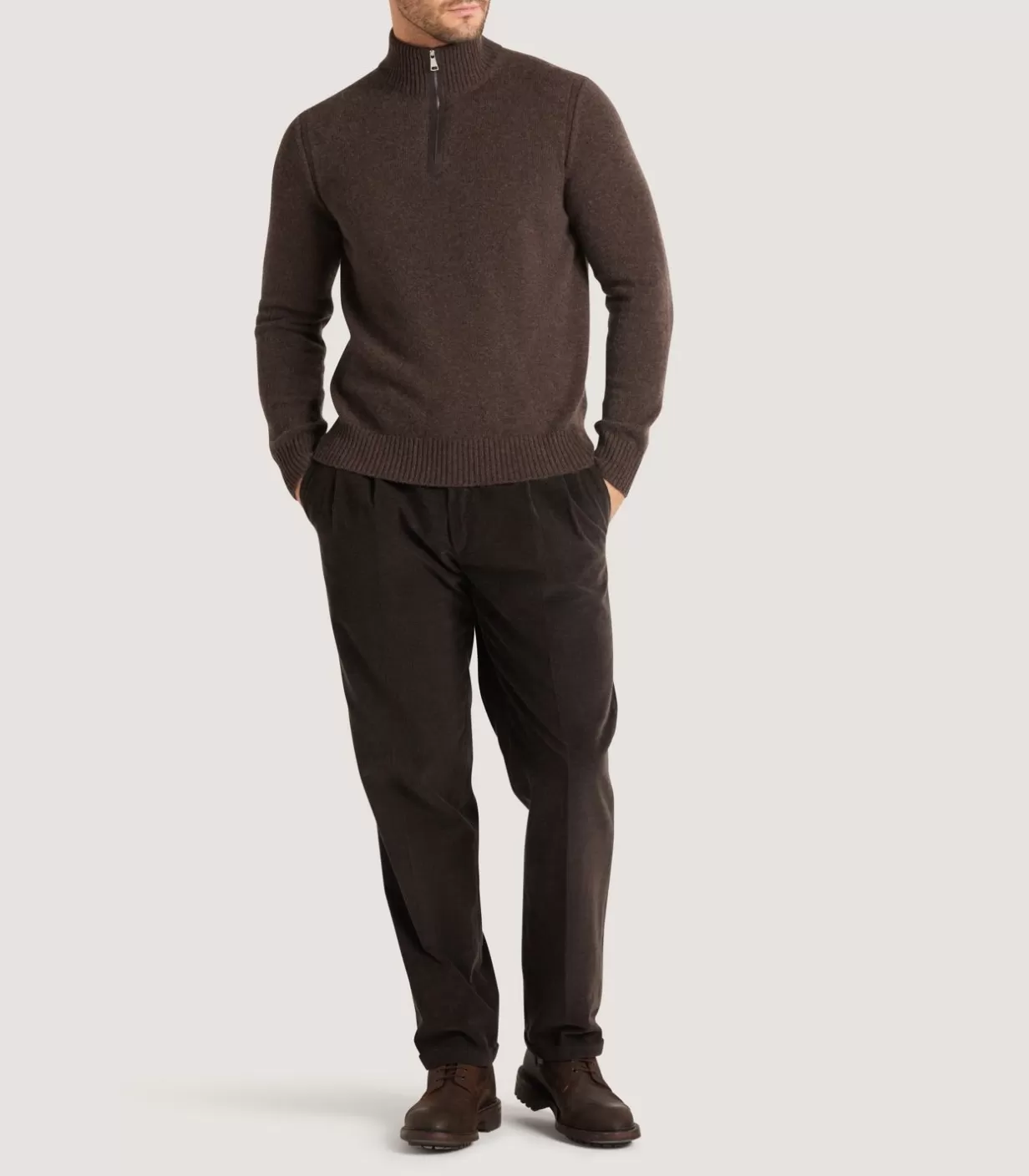 Knitwear*Purdey Men'S Cashmere Quarter Zip Sweater