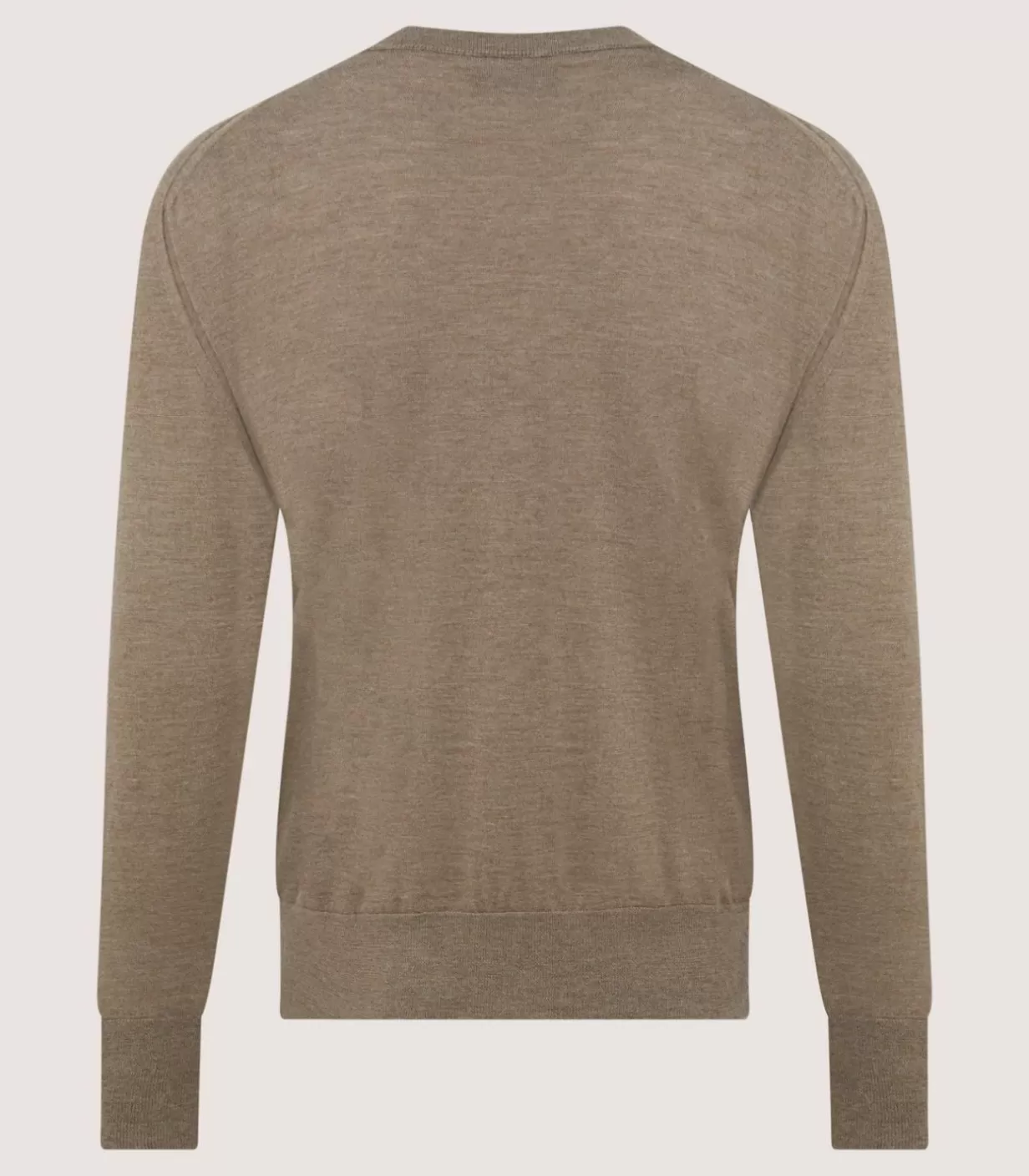 Knitwear*Purdey Men'S Cashmere Seamless Crew Neck In Taupe