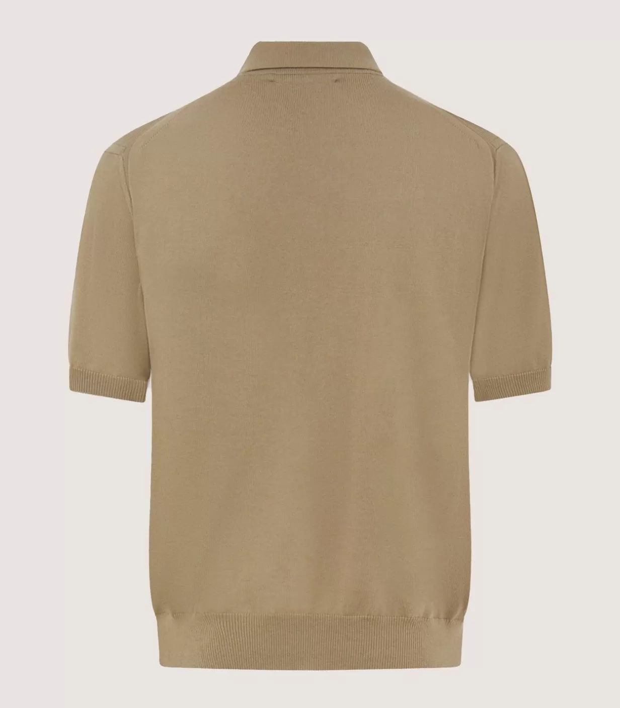 Polos*Purdey Men'S Cotton Cashmere Fine Gauge Short Sleeve Polo In Twine