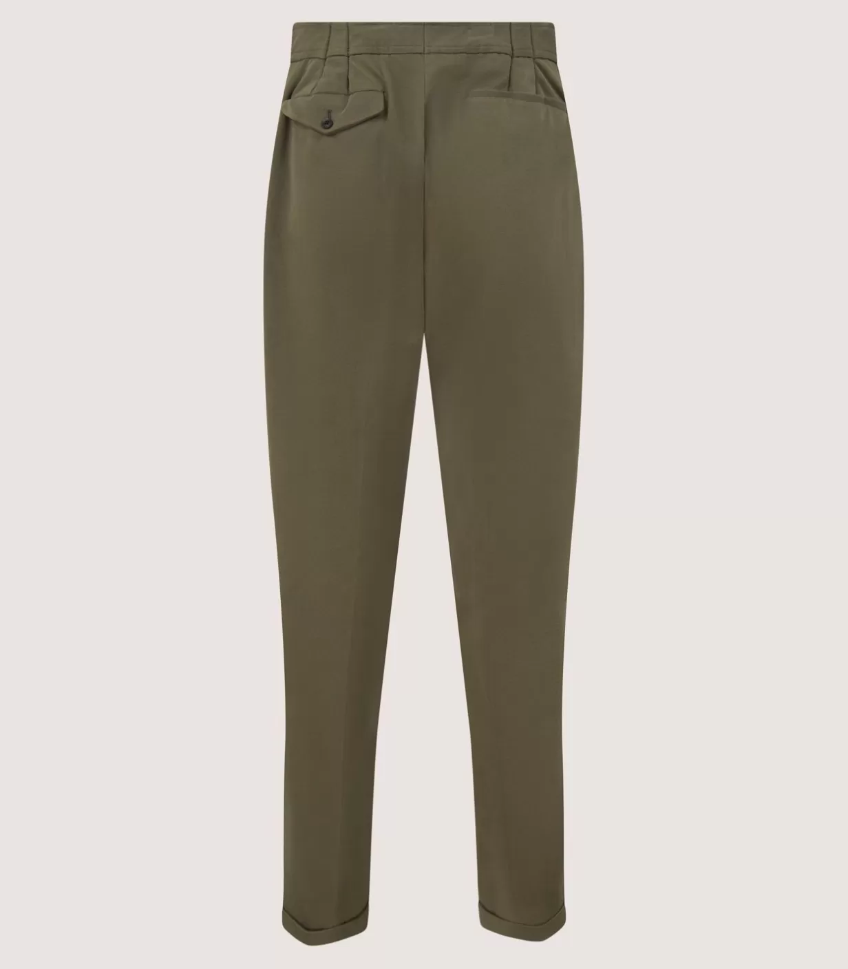 Breeks & Trousers*Purdey Men'S Dark Olive Cotton Dart Front Trousers