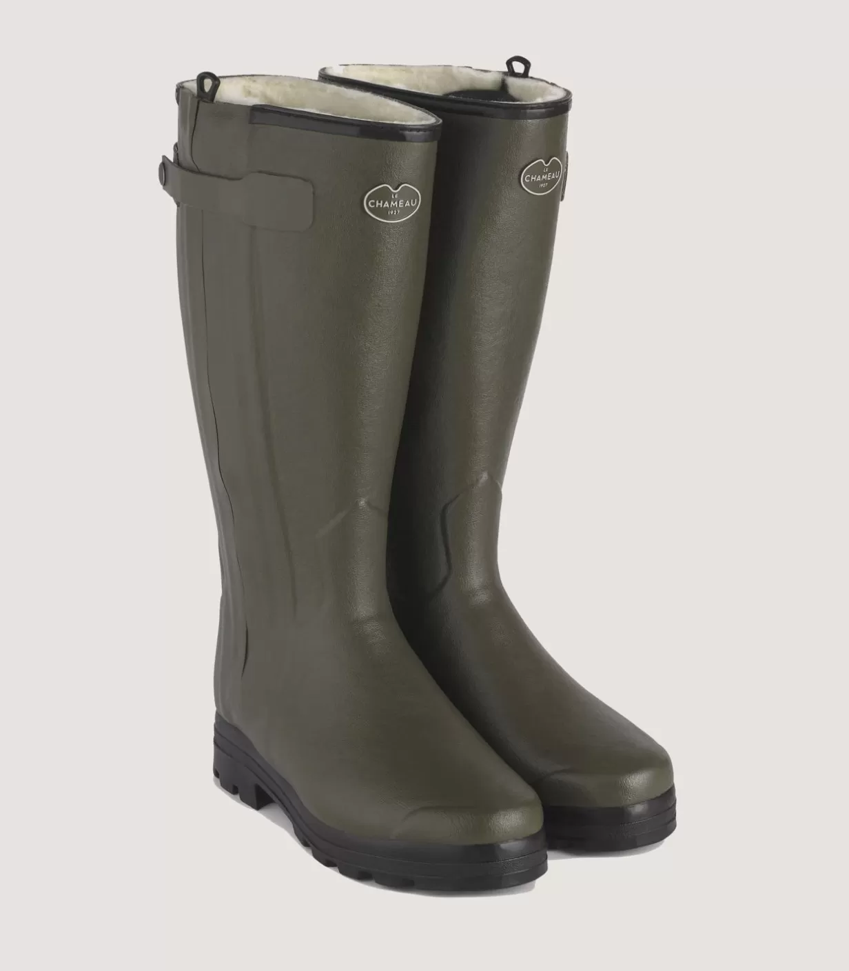 Footwear*Purdey Men'S Le Chameau Chasseur Wool Lined Boot In Dark Green
