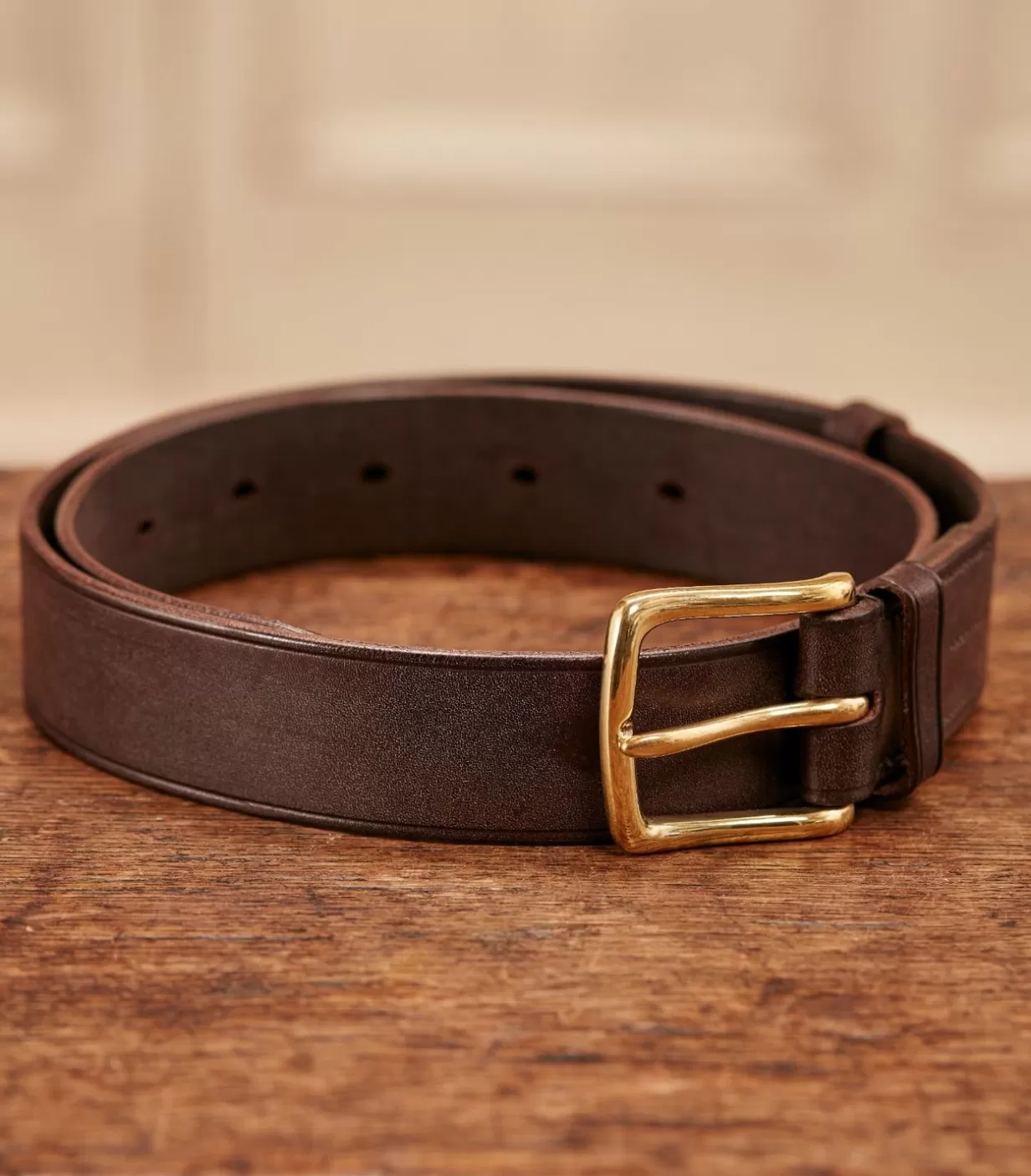 Belts*Purdey Men'S Oak Bark Tanned Leather Belt In Havana