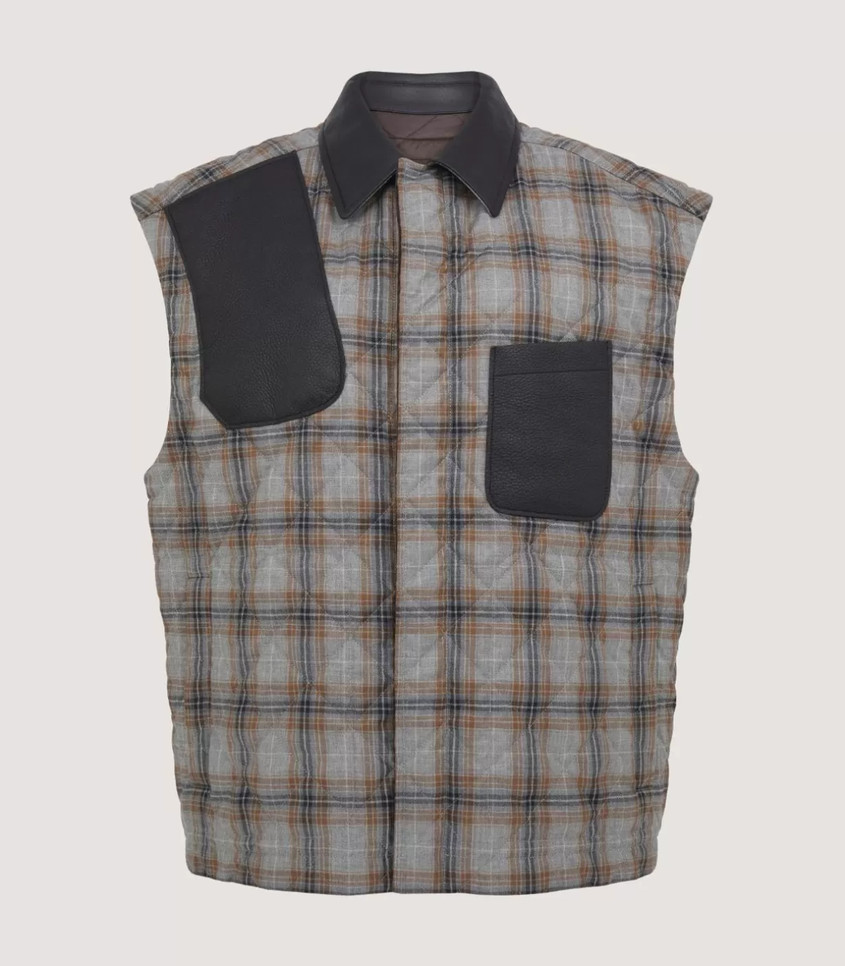 Outerwear*Purdey Men'S Padded Barn Gilet In Flannel Grey