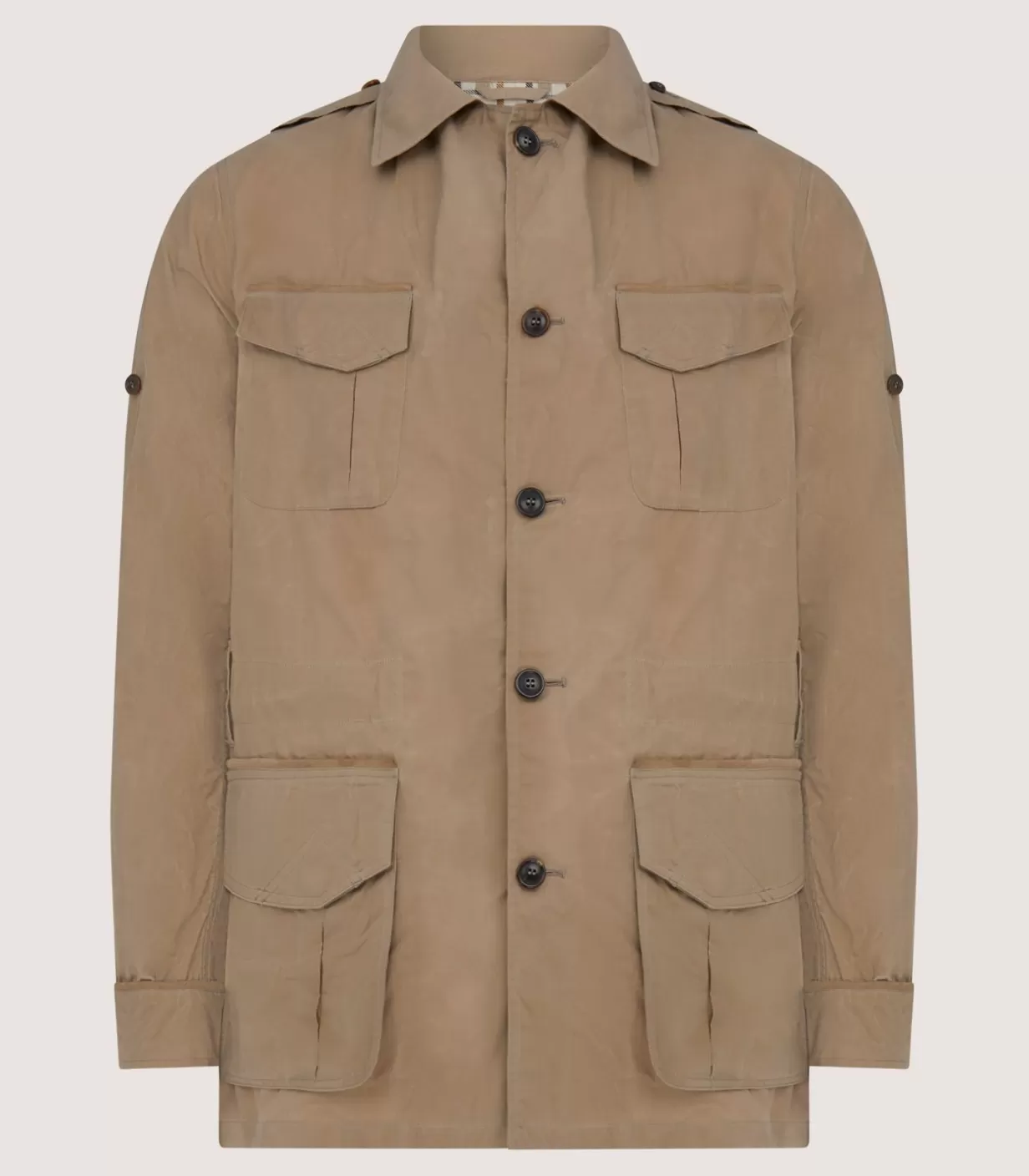 Field Coats*Purdey Men'S Summer Dry Wax Safari Jacket In Taupe