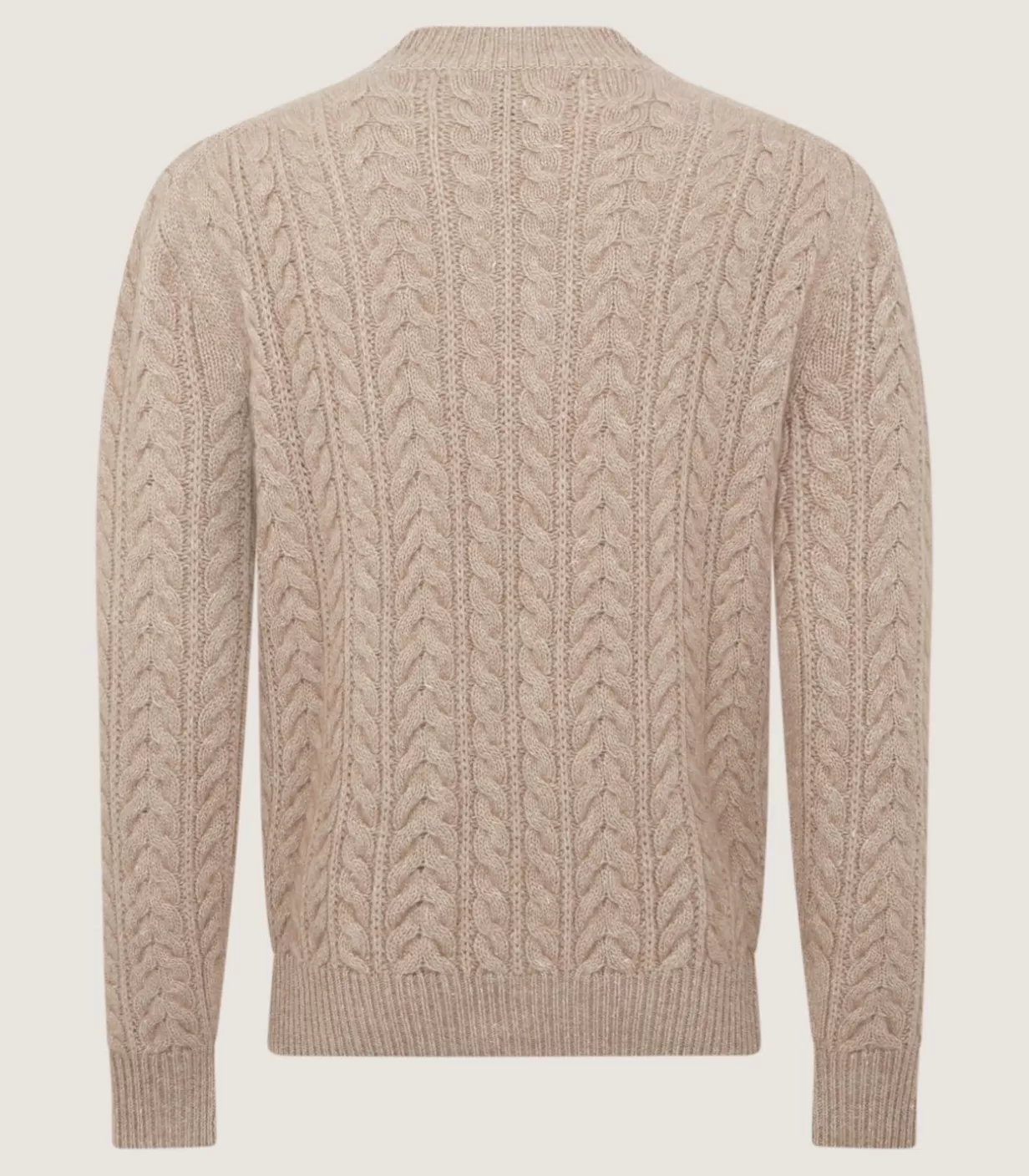 Knitwear*Purdey Men'S Taupe Cashmere Linen V Neck Cricket Jumper