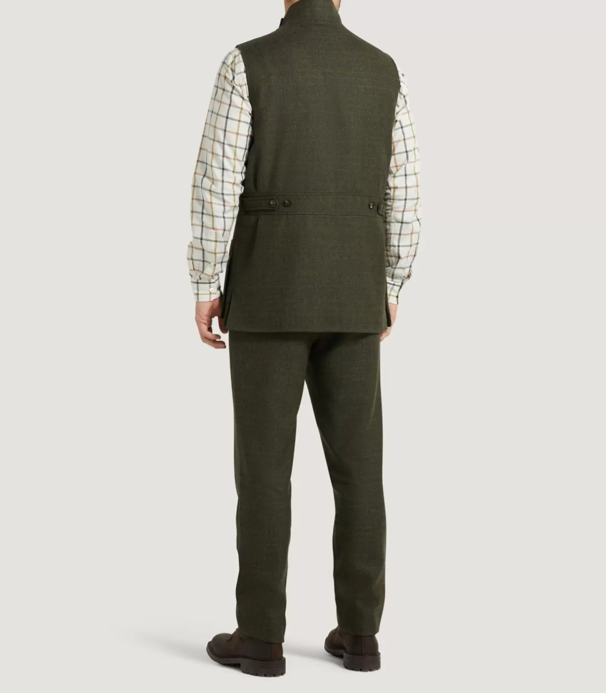 Outerwear*Purdey Men'S Technical Tweed High Collar Sporting Vest In Strathbeg