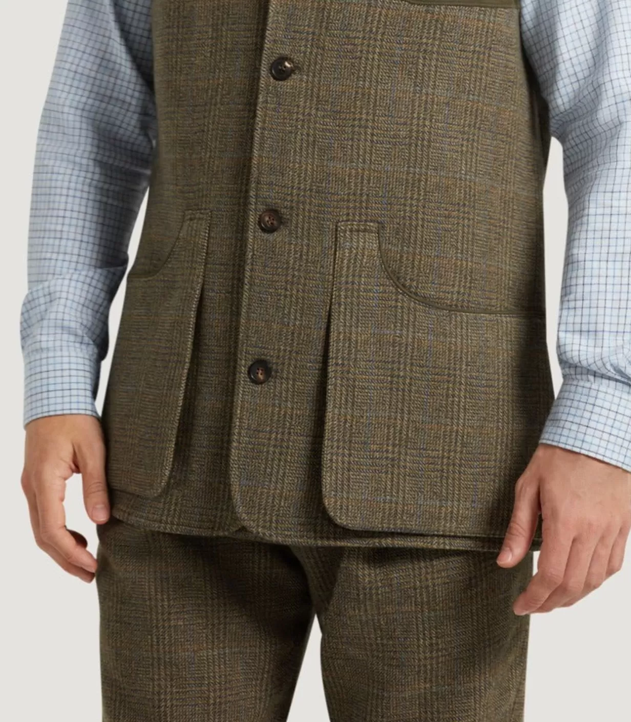Outerwear*Purdey Men'S Tweed High Collar Sporting Vest In Morlich