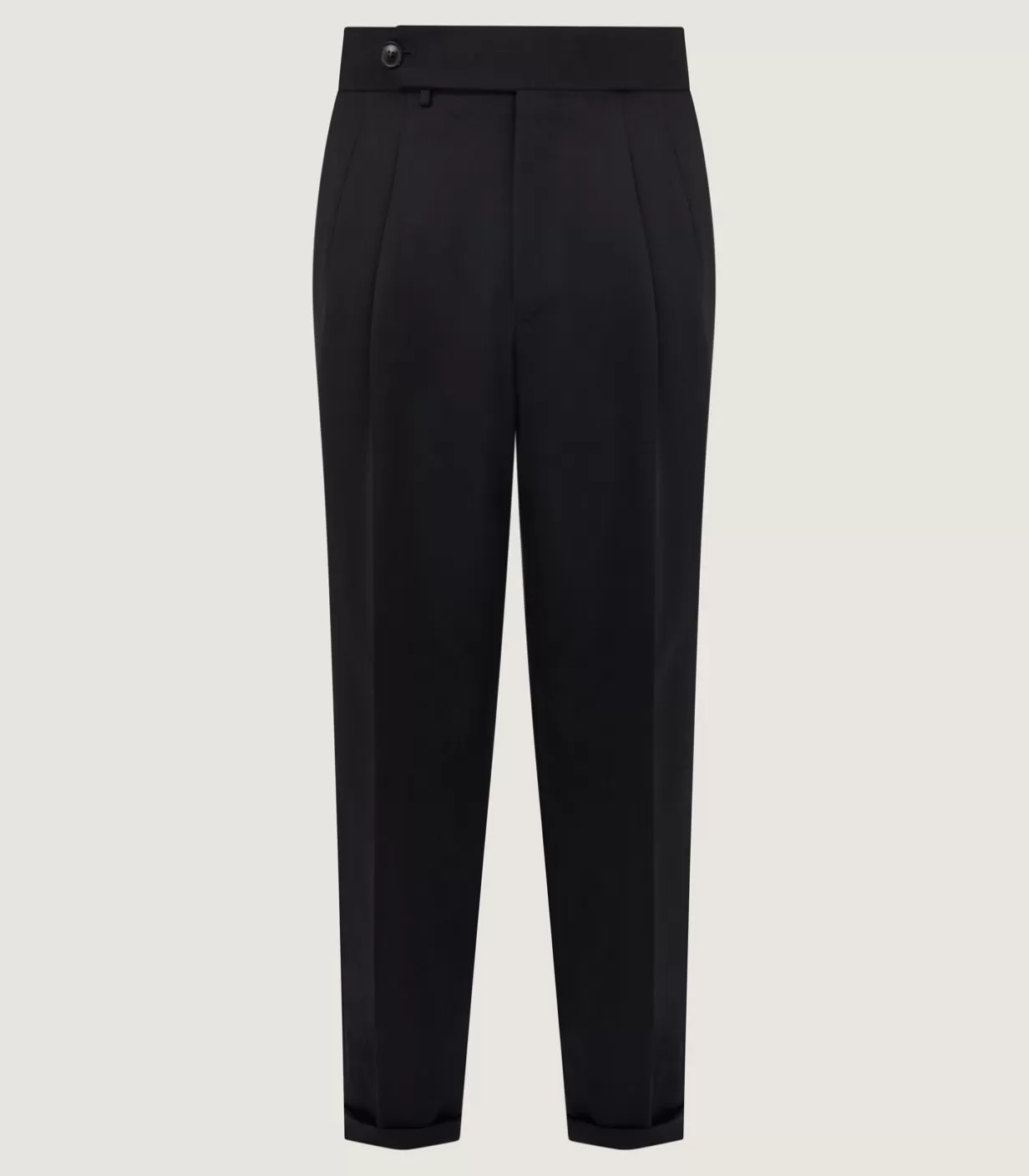 Breeks & Trousers*Purdey Men'S Two Pleat Trouser In Black