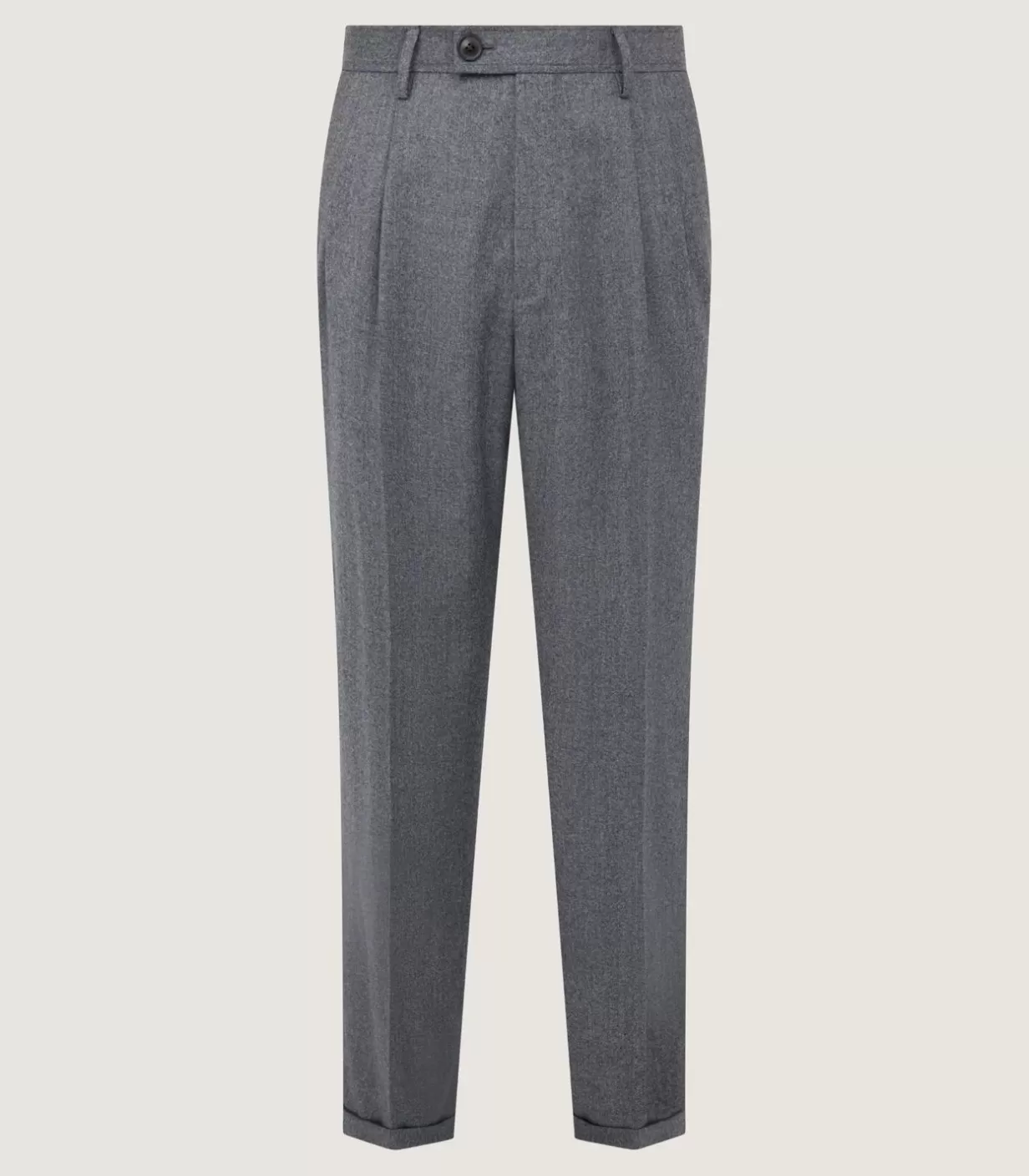 Breeks & Trousers*Purdey Men'S Two Pleat Trouser In Flannel Grey