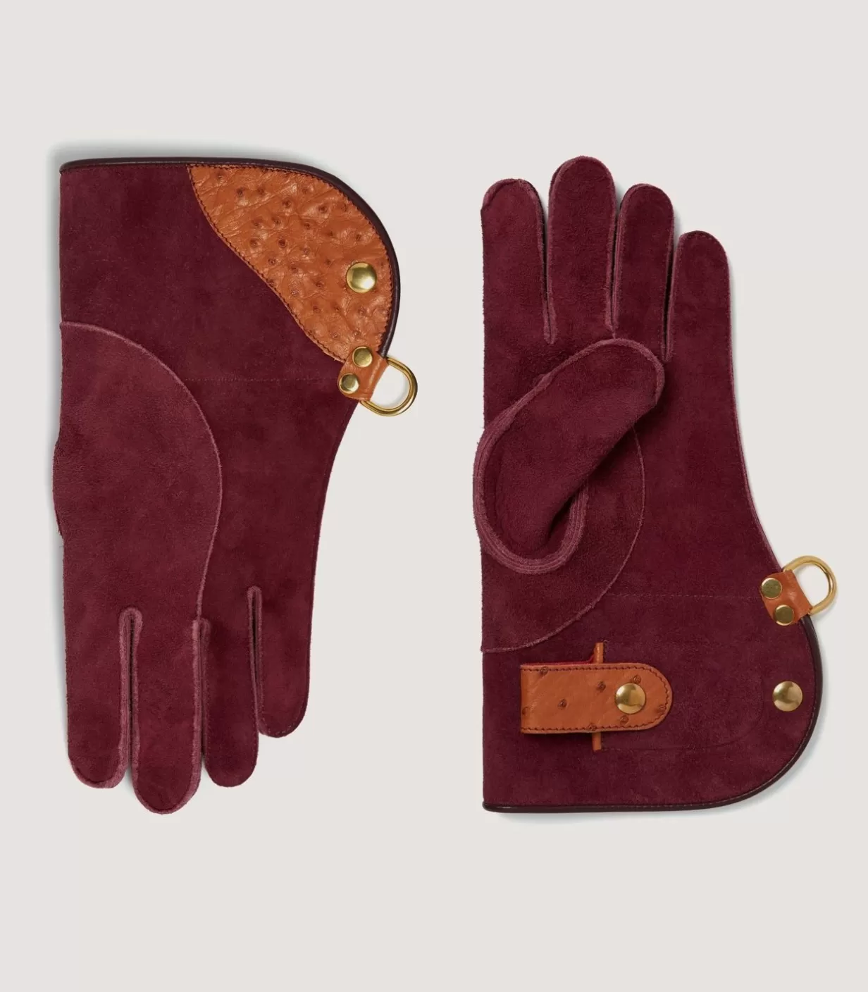 Sporting Leathers*Purdey Ostrich Falconry Gloves