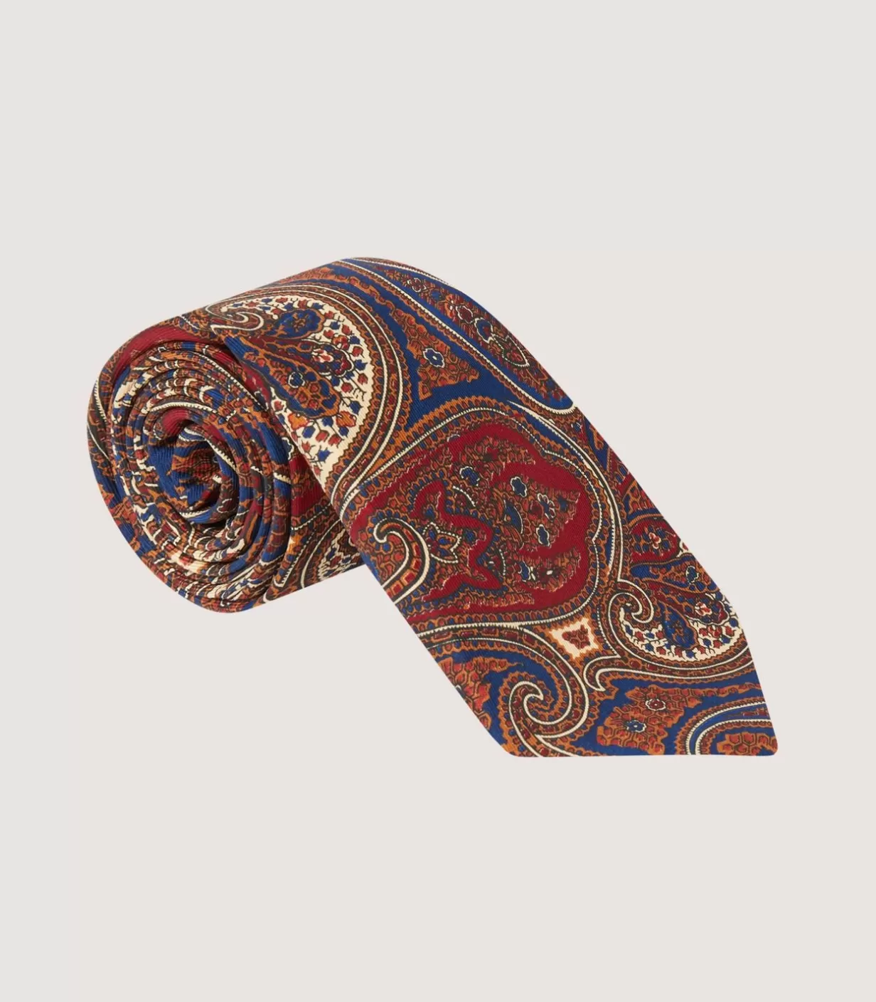 Ties, Pocket Squares & Cufflinks*Purdey Paisley Tie In Navy