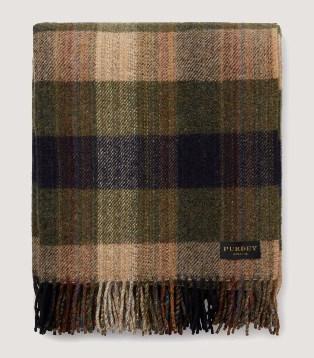 Soft Home Furnishings*Purdey Recycled Check Blanket In Navy