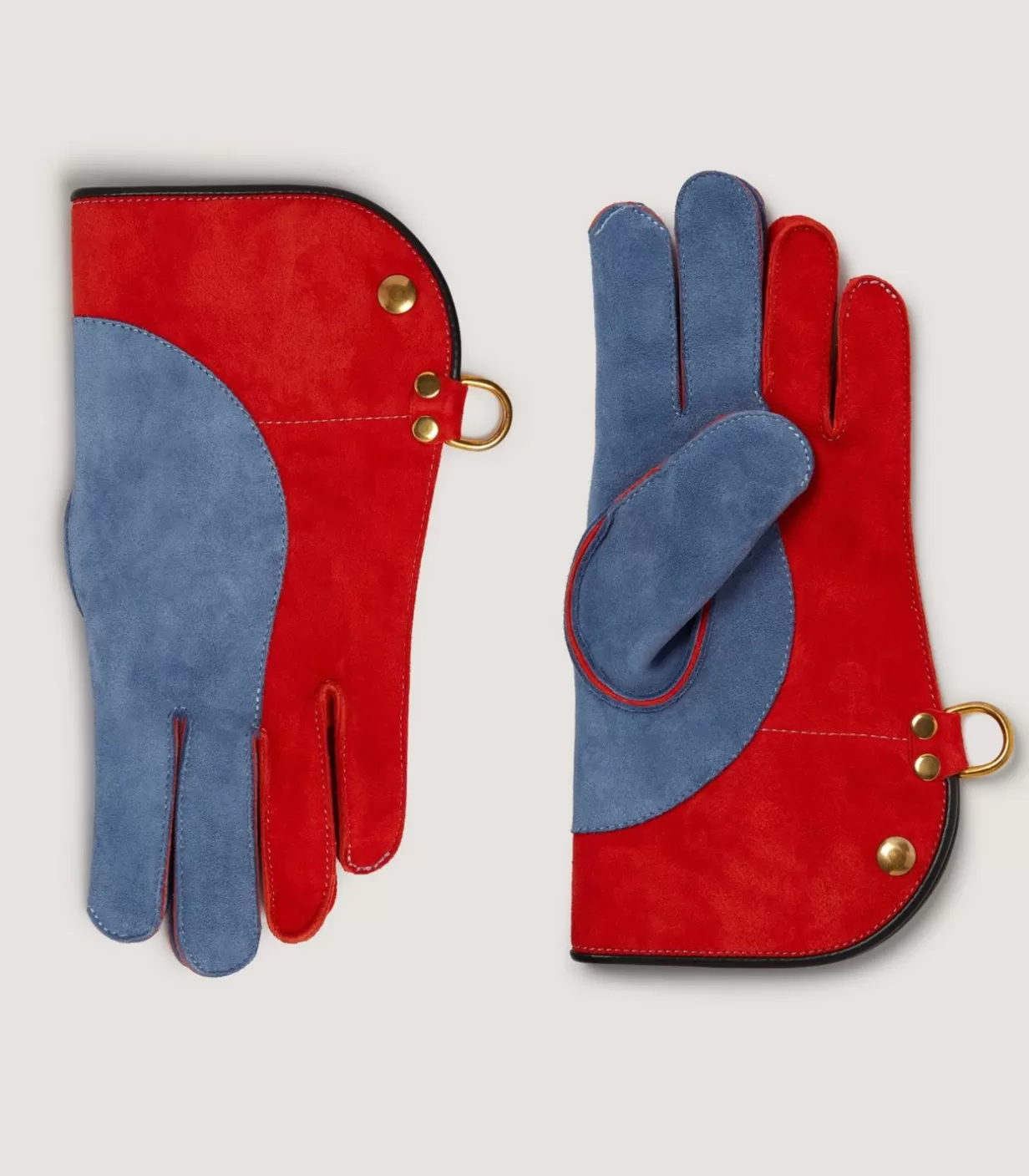 Dog & Falcon Accessories*Purdey Short Falconry Glove Double Thickness - Orange & Slate In Orange