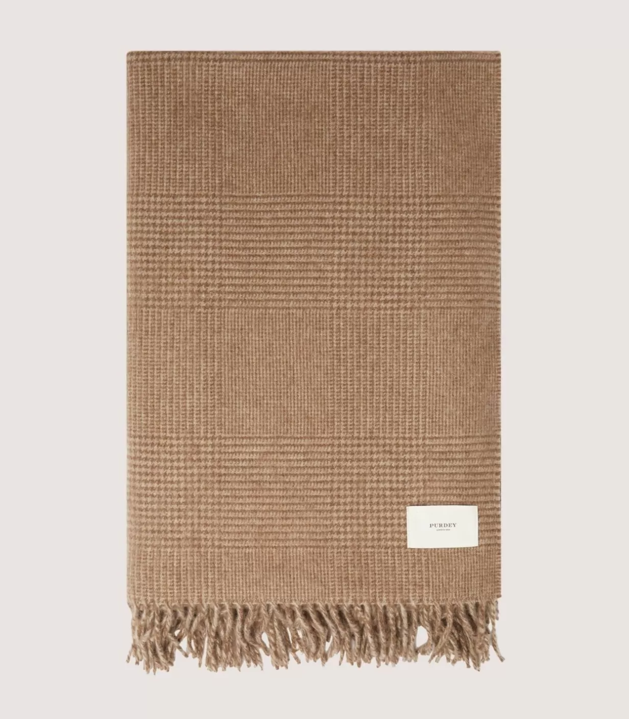 Soft Home Furnishings*Purdey Undyed Cashmere Glencheck Blanket