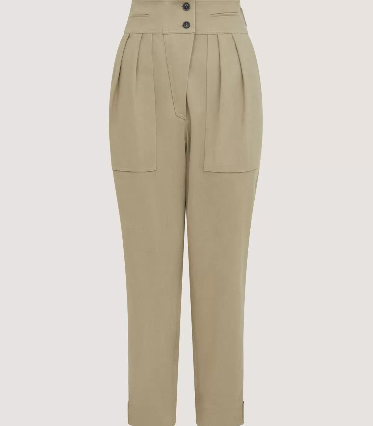 Breeks & Trousers*Purdey Women'S Brushed Cotton Twill Paddock Trousers In Khaki