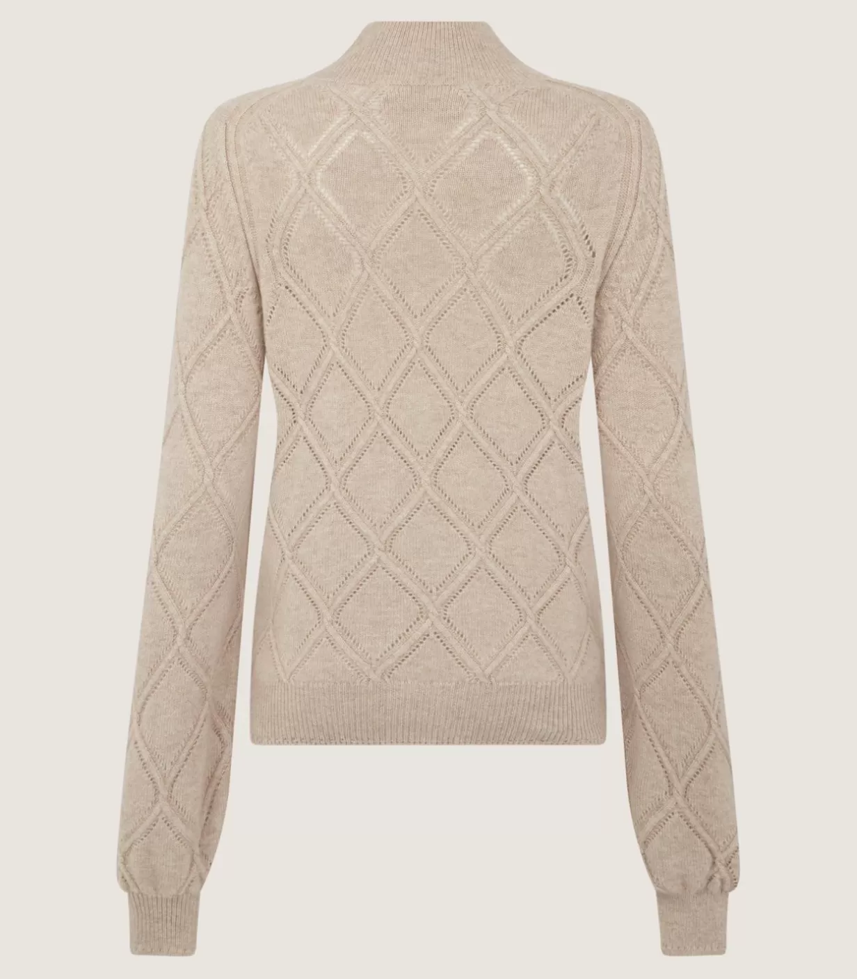 Knitwear*Purdey Women'S Cashmere Cable Sweater In Oatmeal