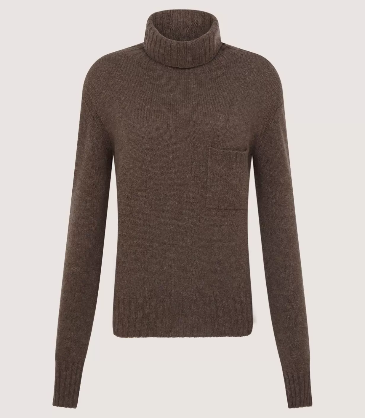 Knitwear*Purdey Women'S Cashmere Turtleneck Sweater With Chest Pocket