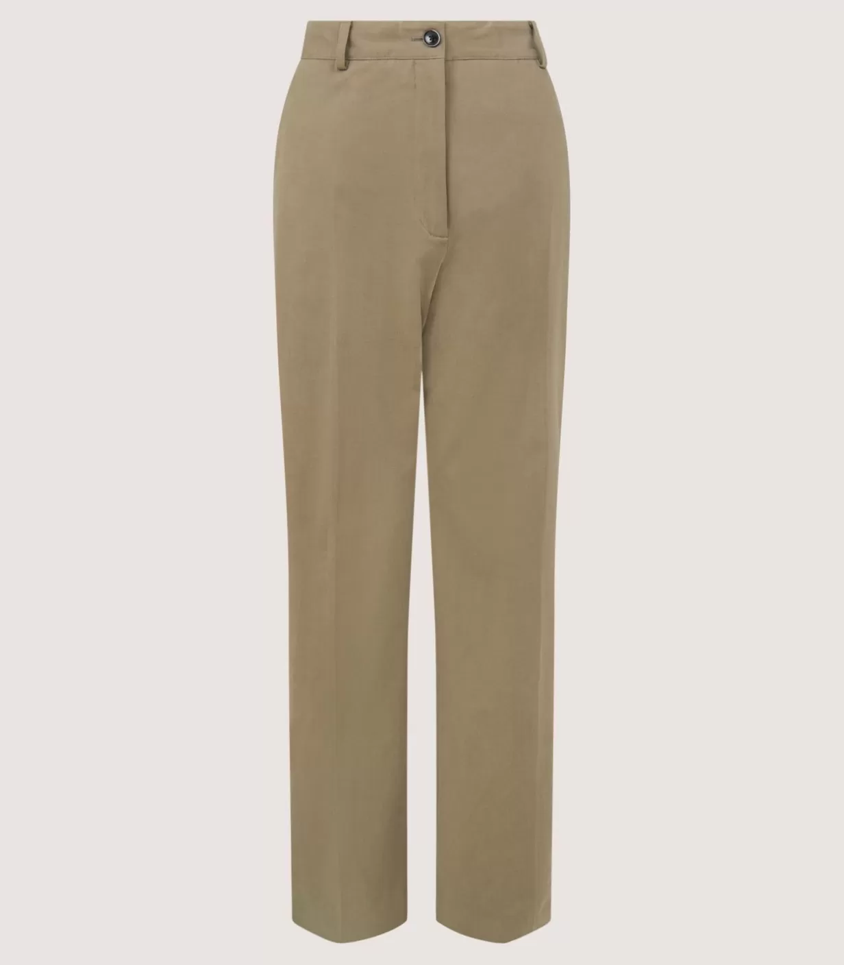 Breeks & Trousers*Purdey Women'S Cotton Flat Front Trouser In Dark Olive