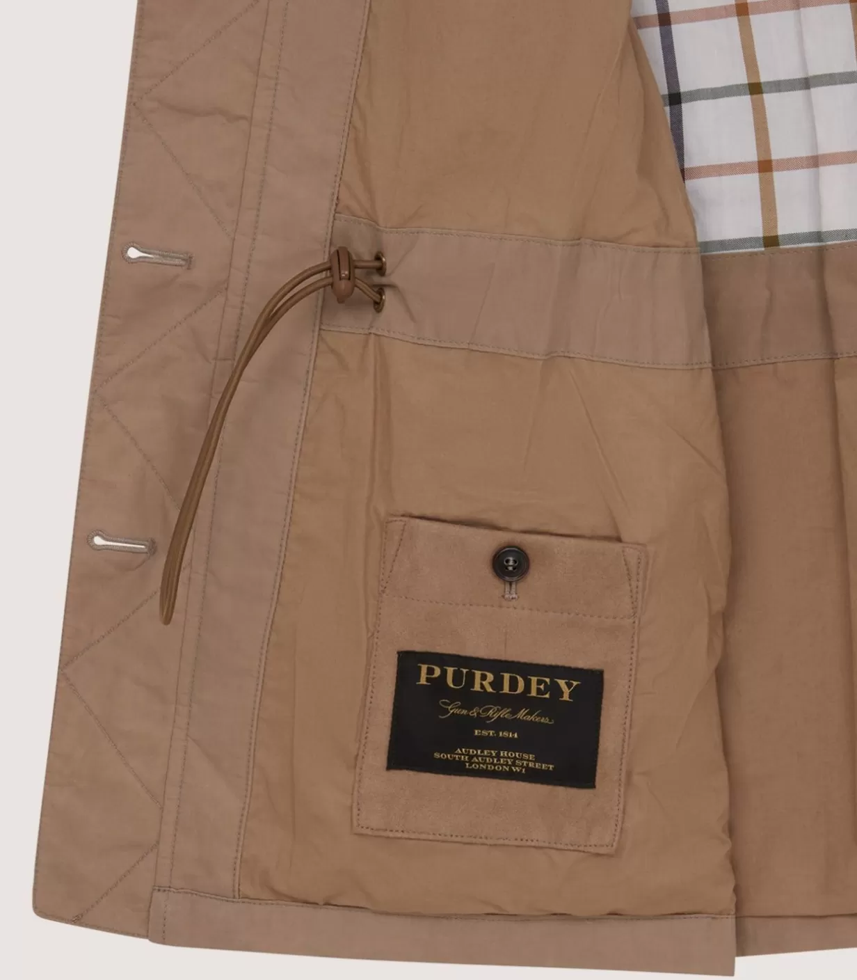 Outerwear*Purdey Women'S High Collar Dry Wax Summer Sporting Vest In Taupe