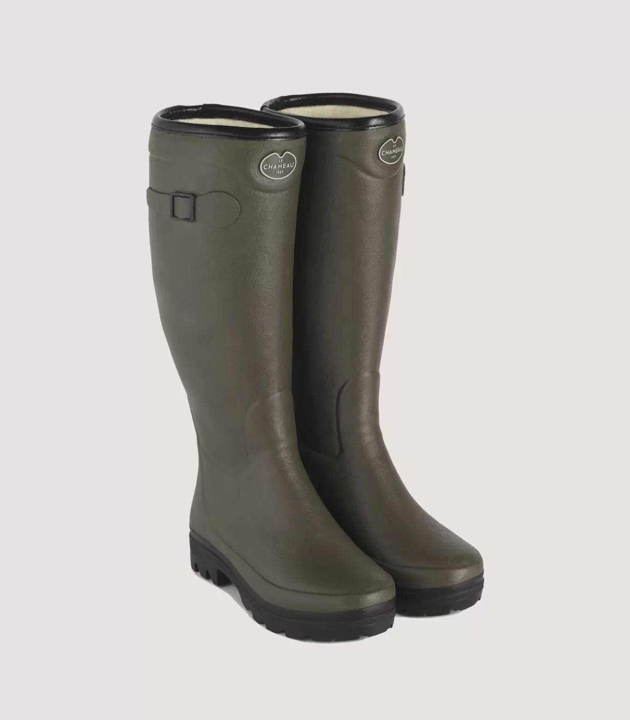 Footwear*Purdey Women'S Le Chameau Country Wool Lined Boot In Dark Green