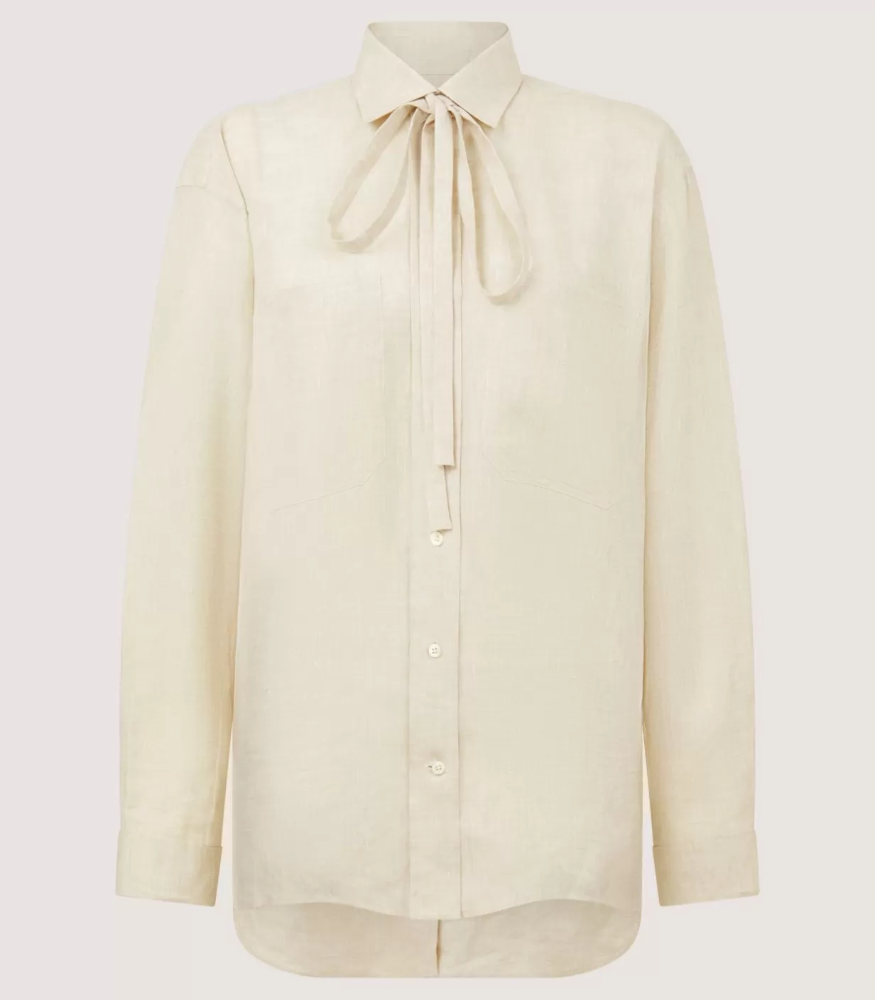 Shirts*Purdey Women'S Linen Relaxed Shirt In Pale Stone