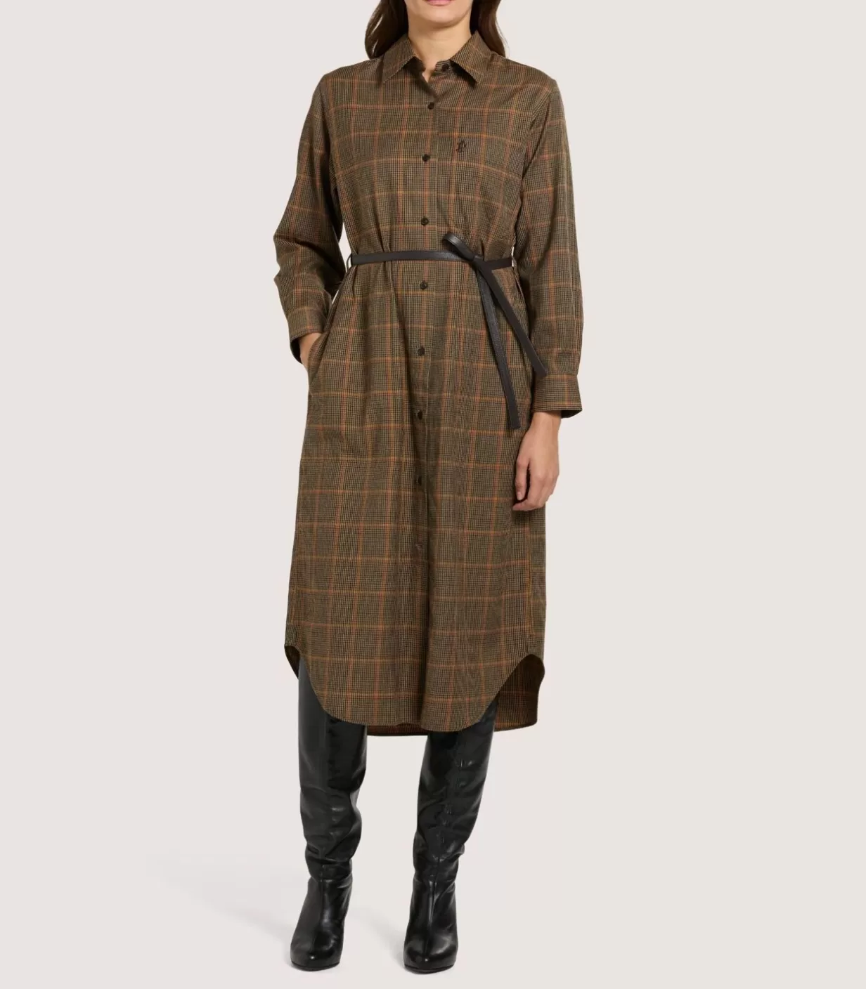 Skirts & Dresses*Purdey Women'S Merino Country Check Shirt Dress