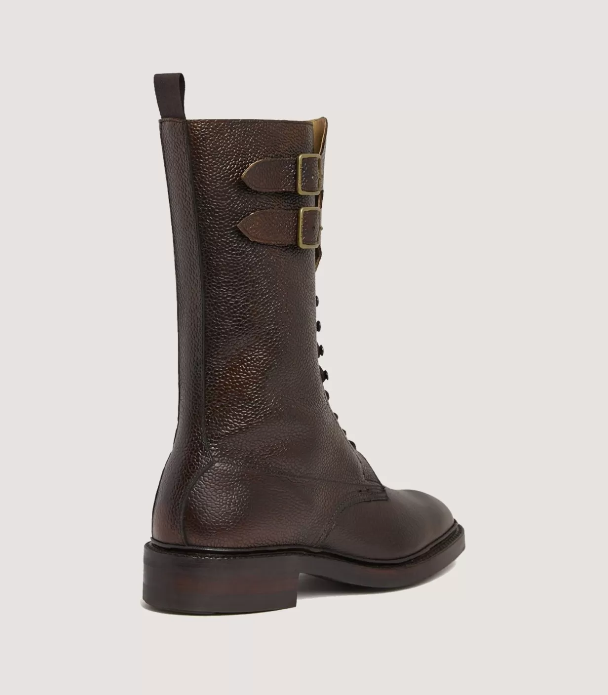 Footwear*Purdey Women'S Ridgeway Grain Leather Twin Strap Boot In Dark Brown