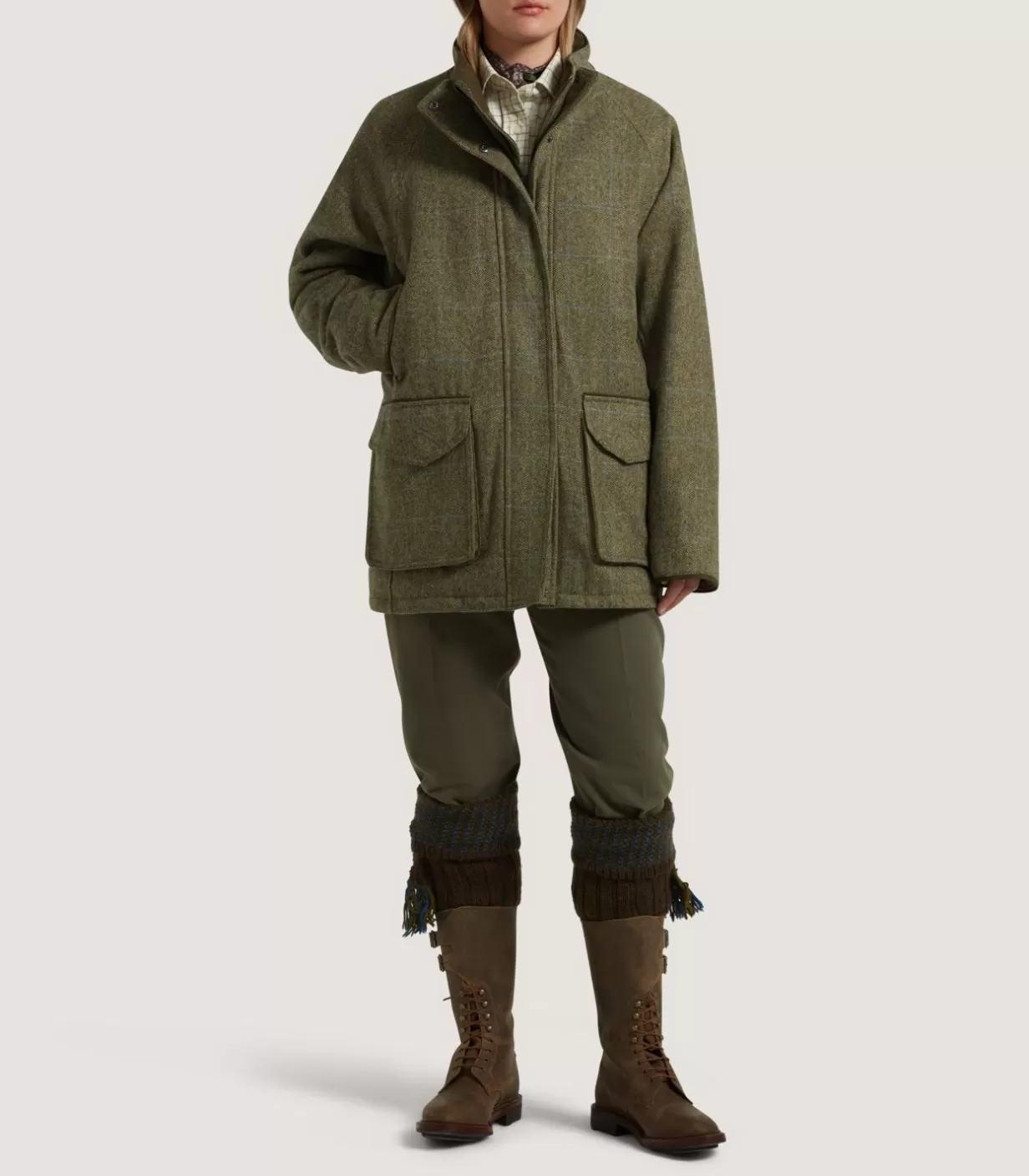 Field Coats*Purdey Women'S Tweed Raglan Field Coat In Macaterick